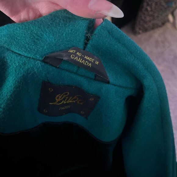 Luba Paris  / Vintage dark teal maxi length winter jacket 🖤💙​​​​ - Picture 7 of 8